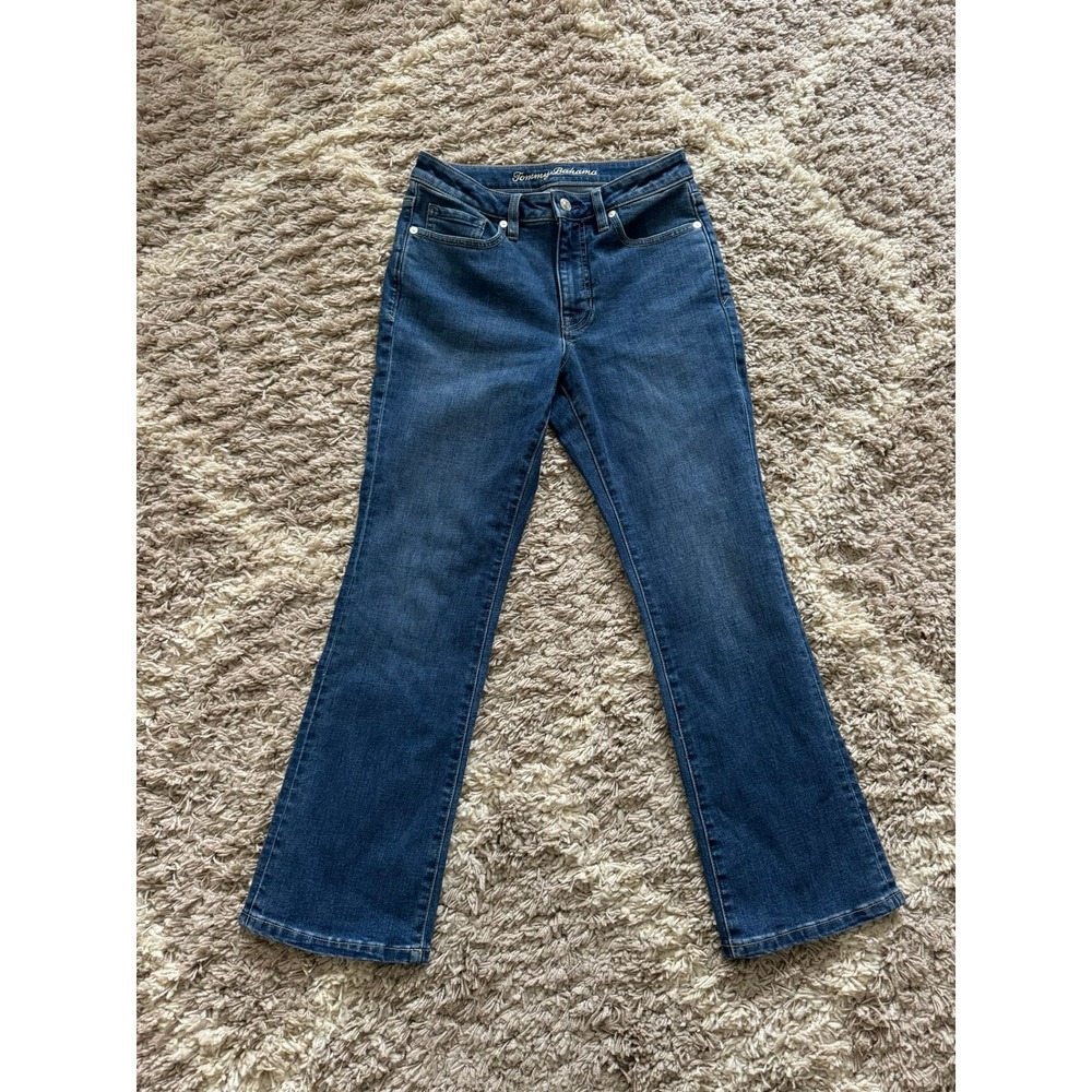 Tommy Bahama Mini Boot Cut Jeans Blue Denim Women's Size 4 27"